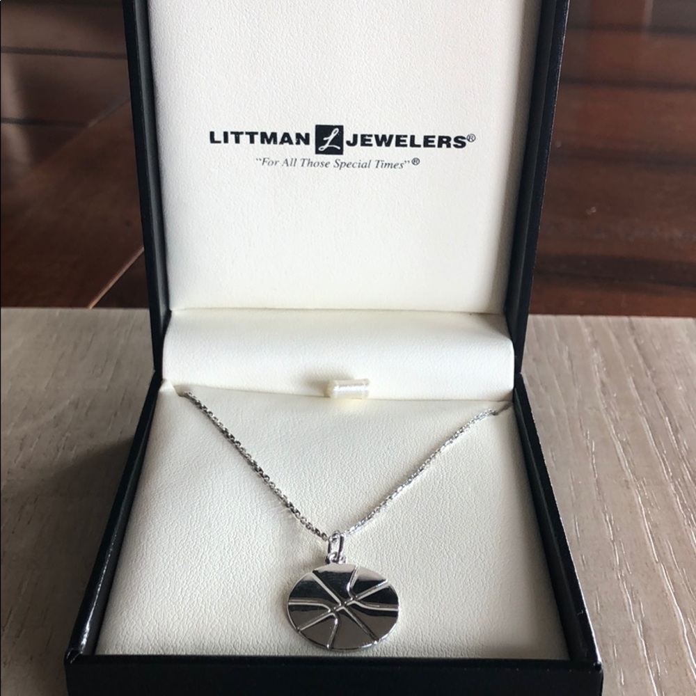 Brand new sterling silver basketball charm